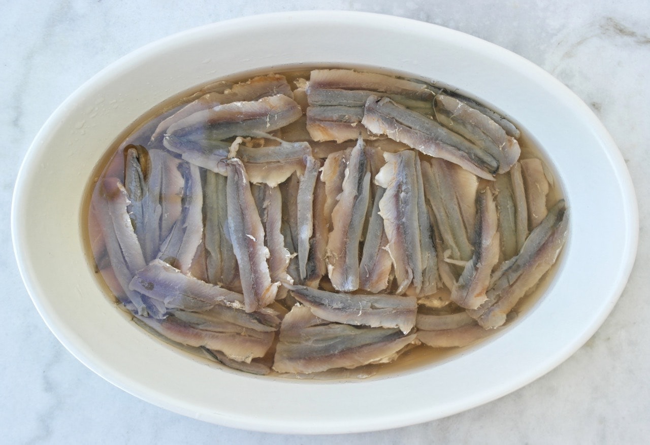 Marinated Anchovies in vinegar
