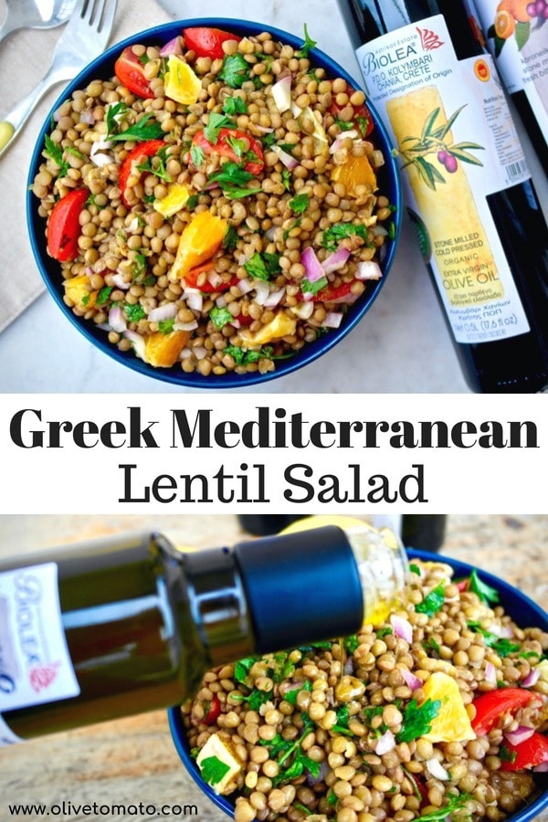 Greek Mediterranean Lentil Salad