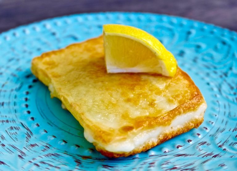 Saganaki - Authentic Greek Fried Cheese - Olive Tomato