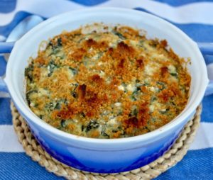 Spinach Casserole with Feta and Crunchy Topping