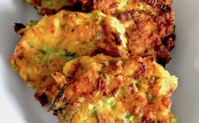 Greek zucchini patties with feta