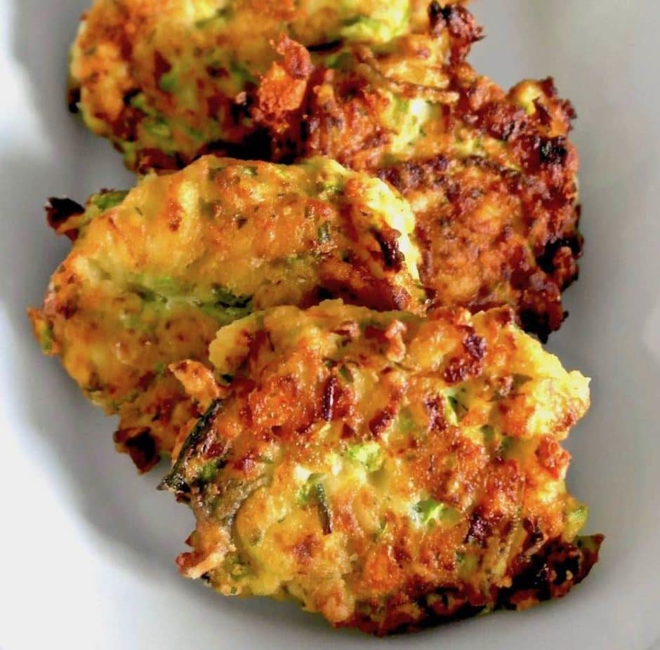 Greek Zucchini Fritters with Feta and Herbs - Kolokithokeftedes ...