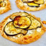 Eggplant and feta tart, drizzled with honey #eggplant #tart #feta #phyllo #pie #greek #recipes