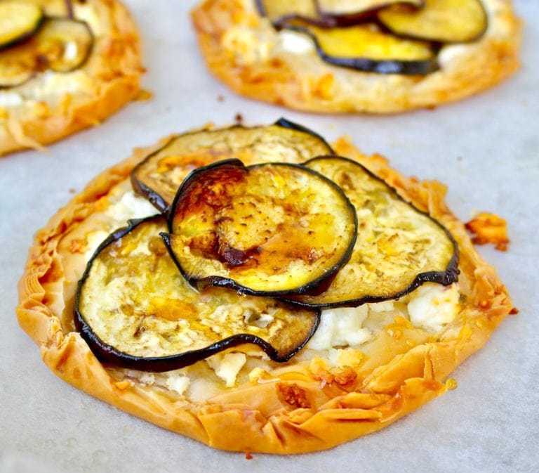 Mediterranean Eggplant & Feta Tarts