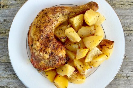 Greek Roasted Lemon Chicken with potatoes