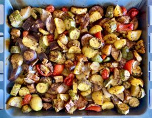 Briami or Briam-Authentic Greek Sheet Pan Roasted Vegetables