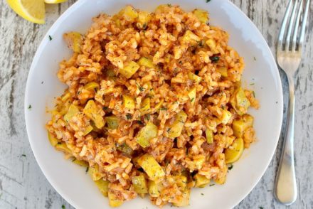 One-pot Greek zucchini rice recipe