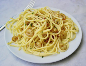 Lemon Garlic Shrimp with a Touch of Ouzo