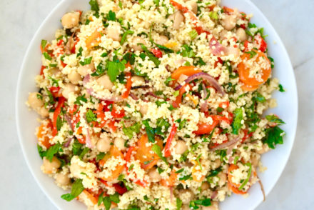 Roasted vegetable chickpea couscous