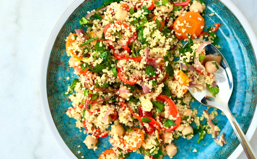 Roasted Vegetable and Chickpea Couscous