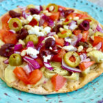 tahini pita pizza