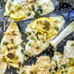 Mediterranean Baked Sole with Greek Ladolemono Dressing