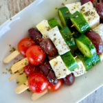 Greek salad skewer appetizer