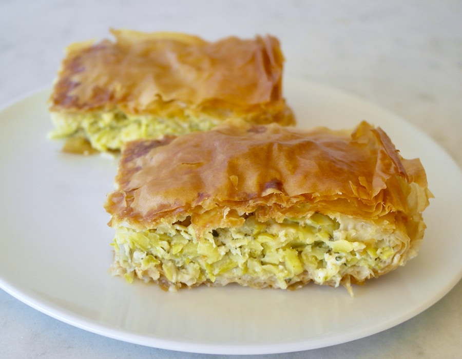 Greek zucchini and feta pie