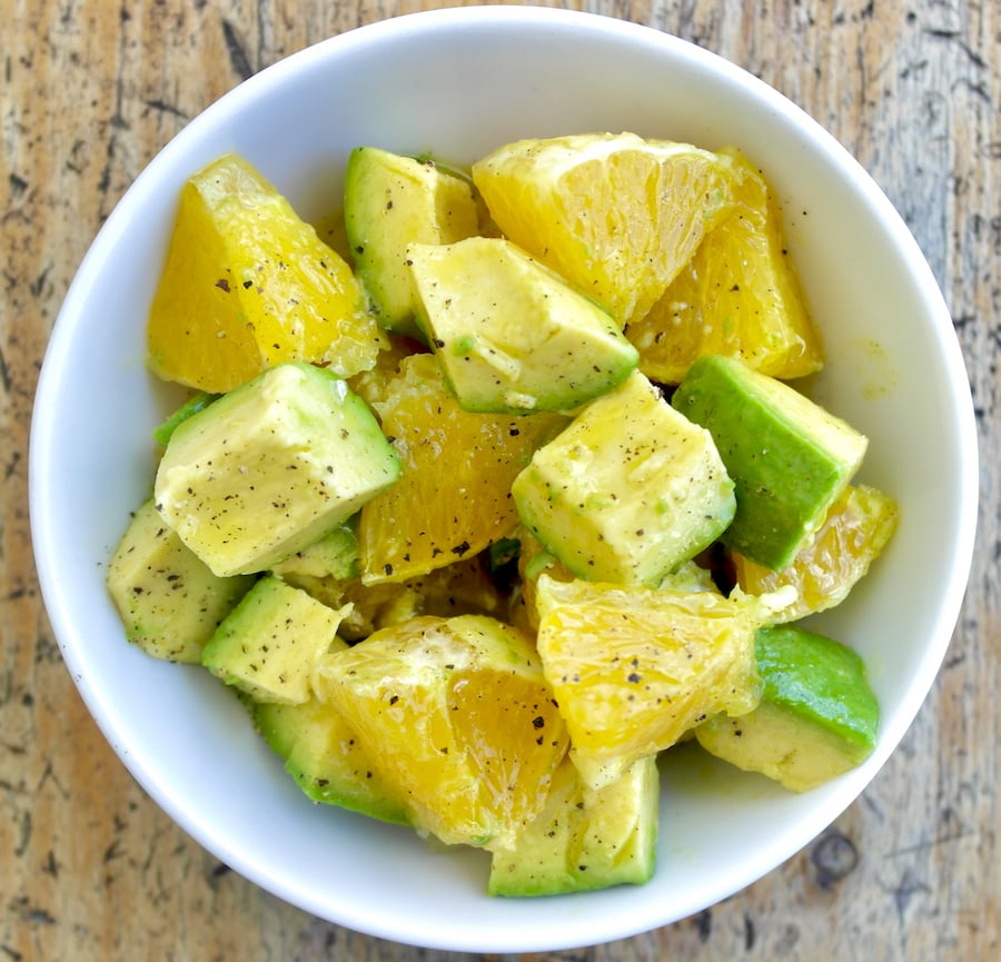 Cretan orange and avocado salad