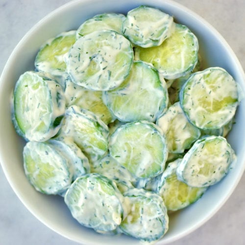 Greek cucumber tzatziki salad