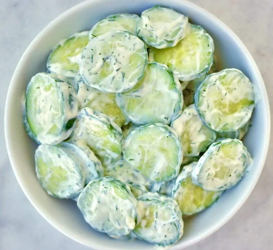 Greek cucumber tzatziki salad