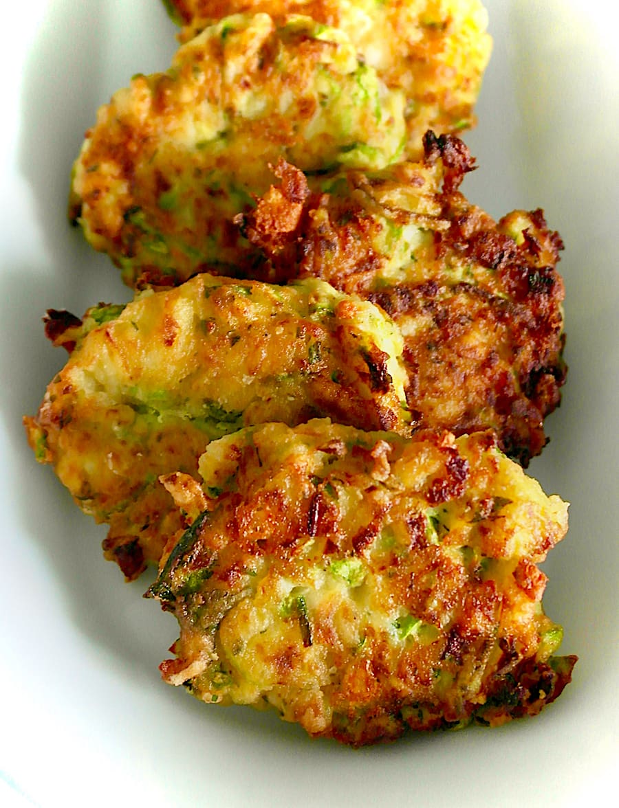 Greek zucchini feta fritters