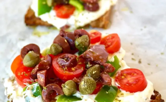 Mediterranean Feta Toast