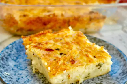 Greek Cheesy Mashed Potato Casserole