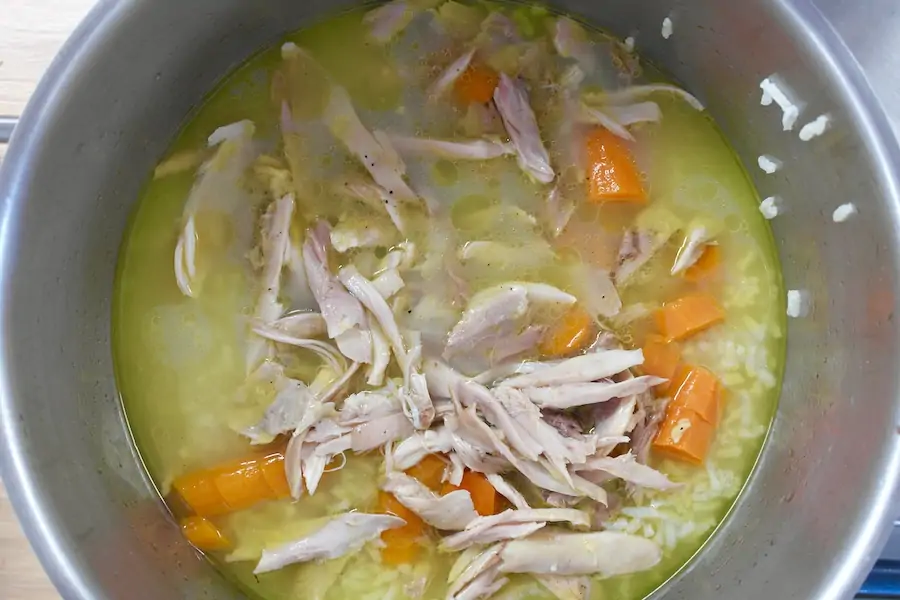 Greek avgolemono chicken soup
