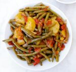 Greek green beans Fasolakia lathera