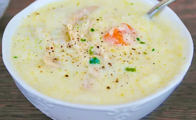Authentic Avgolemono soup