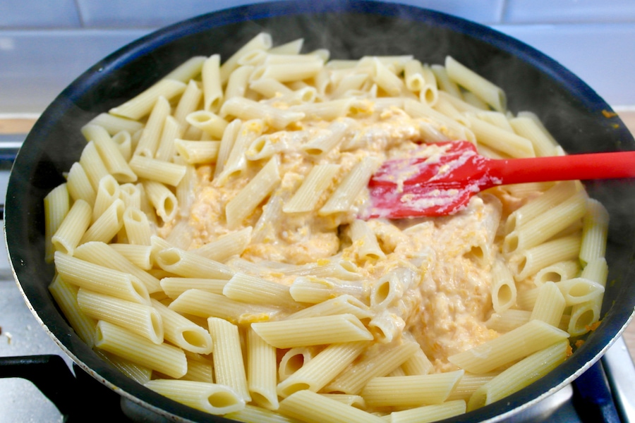 Creamy Pasta with Butternut Squash Ricotta Sauce