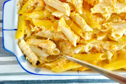 Baked Creamy Pasta with Butternut Squash Ricotta Sauce