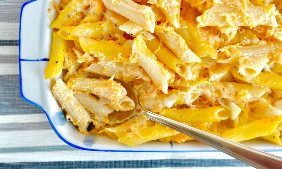 Baked Creamy Pasta with Butternut Squash Ricotta Sauce
