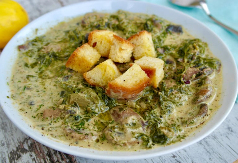 Hearty Greek Creamy Mushroom Soup