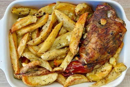 Greek roast leg of lamb