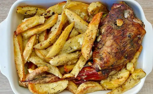 Greek roast leg of lamb