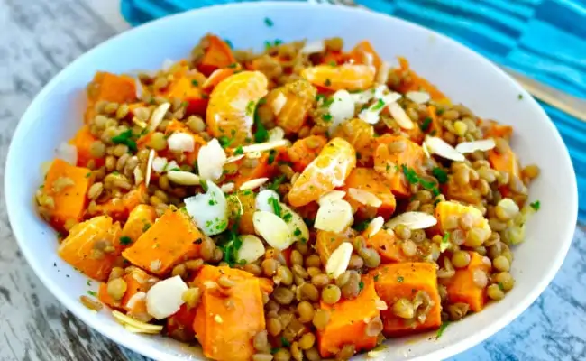 Mediterranean Lentil and Sweet Potato Salad