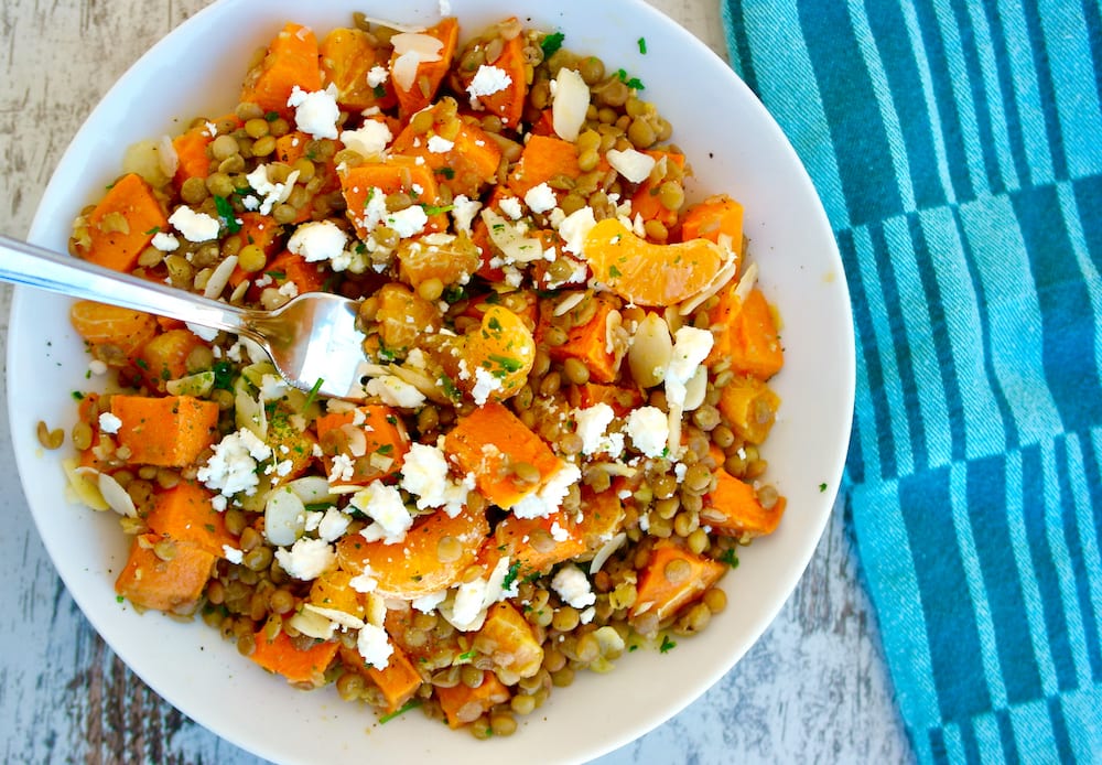 Mediterranean Lentil and Sweet Potato Salad