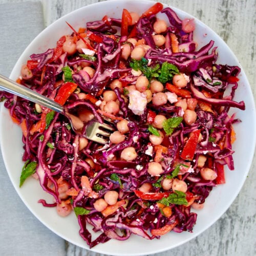 Mediterranean Red Cabbage and Chickpea Salad 2