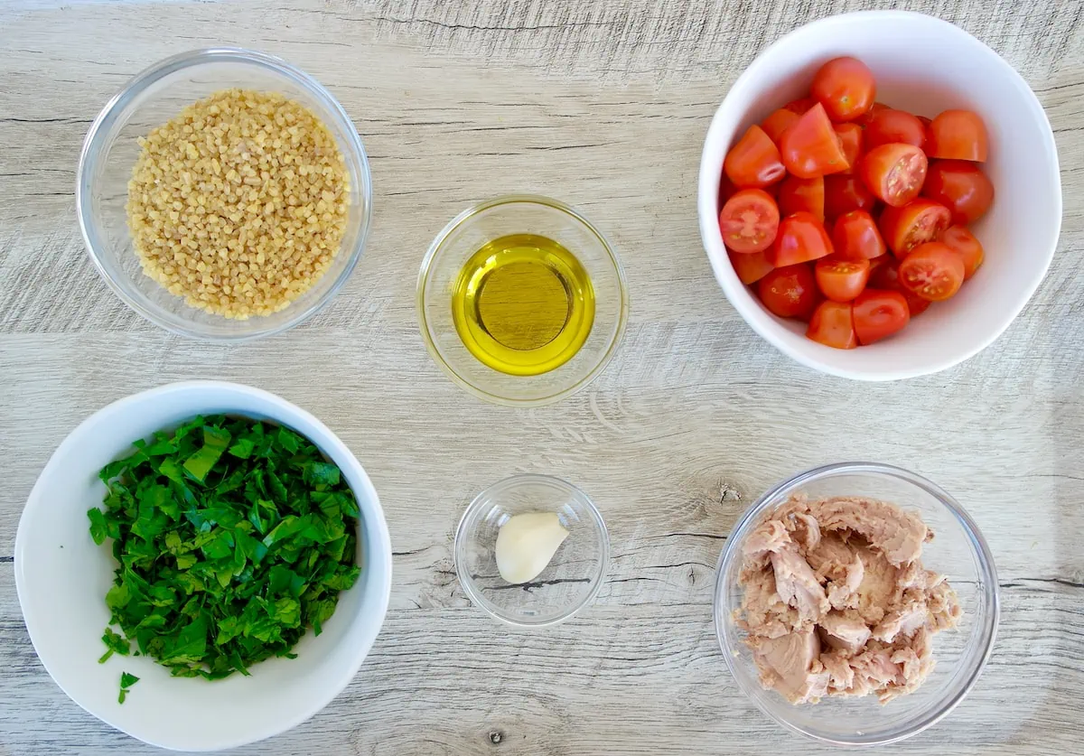 Mediterranean Tuna Salad Ingredients