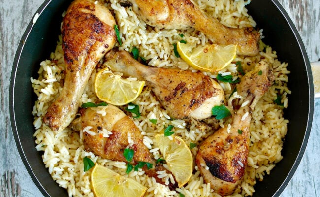 One Pan Mediterranean Chicken and Rice 2
