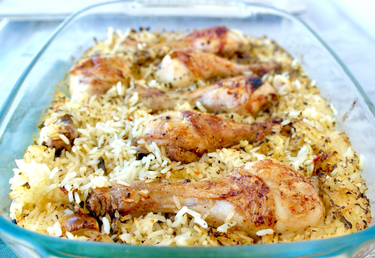 One Pan Mediterranean Chicken and Rice 3