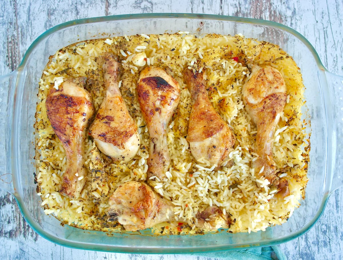 One Pan Mediterranean Chicken and Rice 4