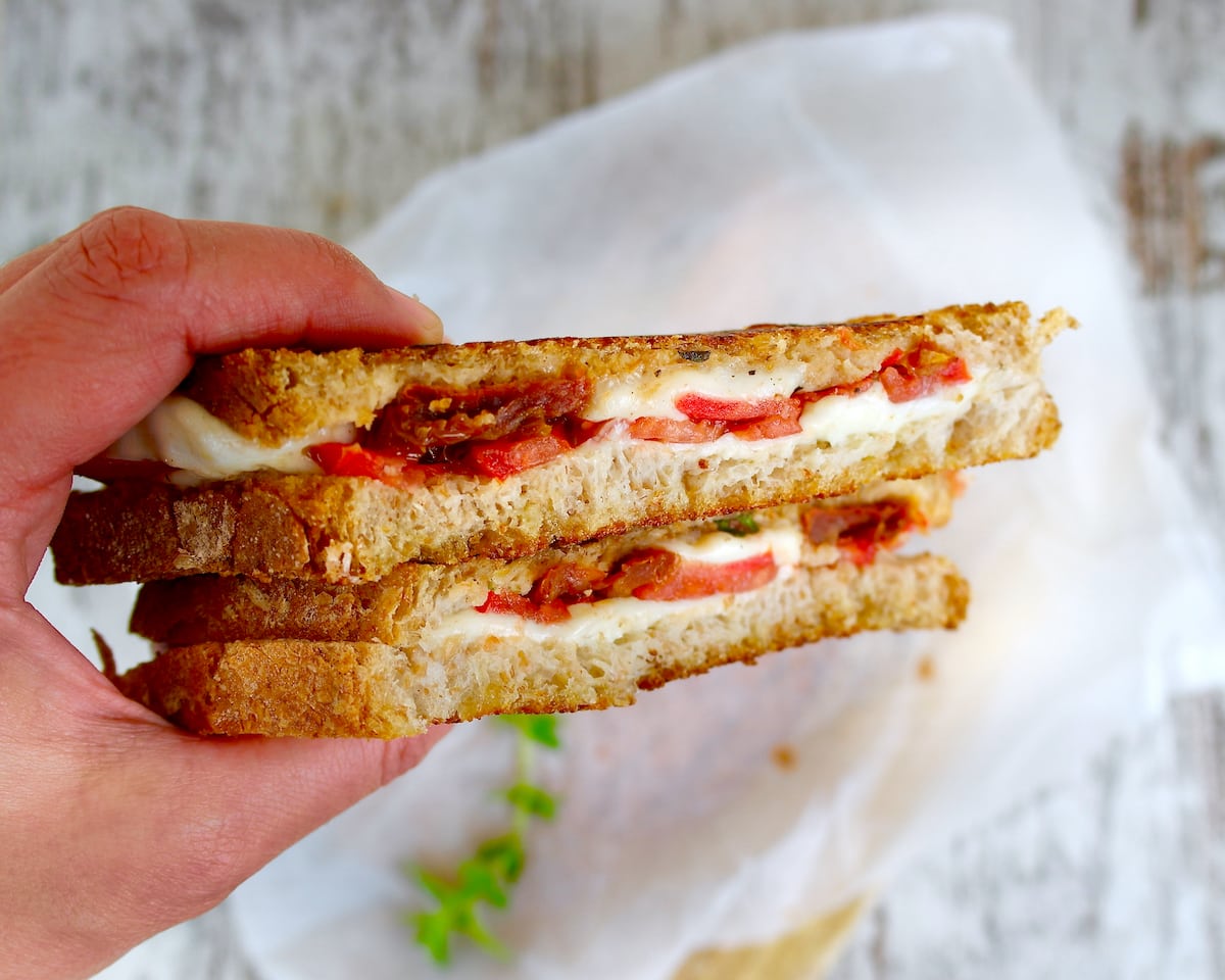 Mediterranean Grilled Tomato Mozzarella Sandwich 2