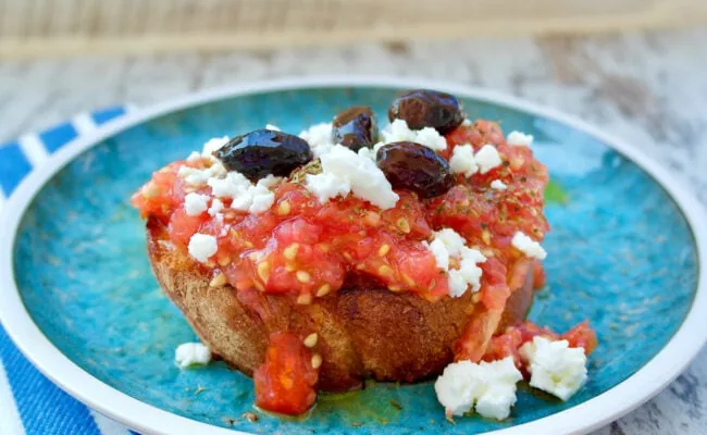 Greek Tomato and Feta Toast 2