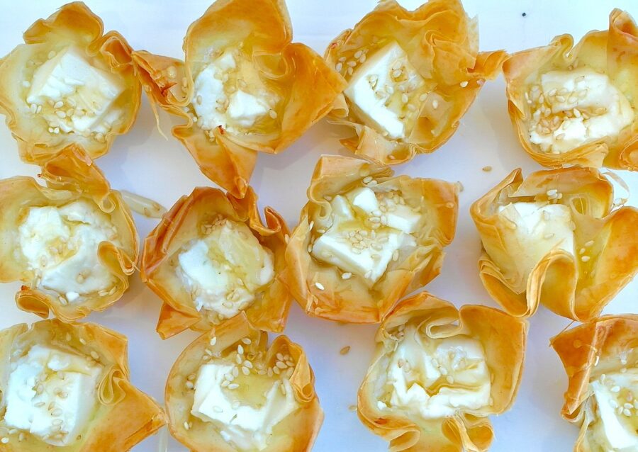 Baked Feta Phyllo Bites-easy appetizer