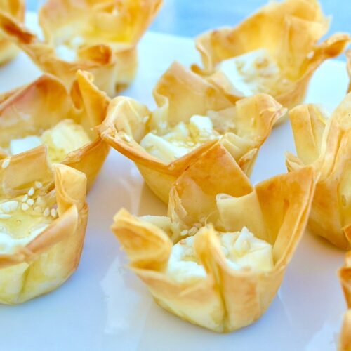 Baked Feta Phyllo Bites-easy appetizer