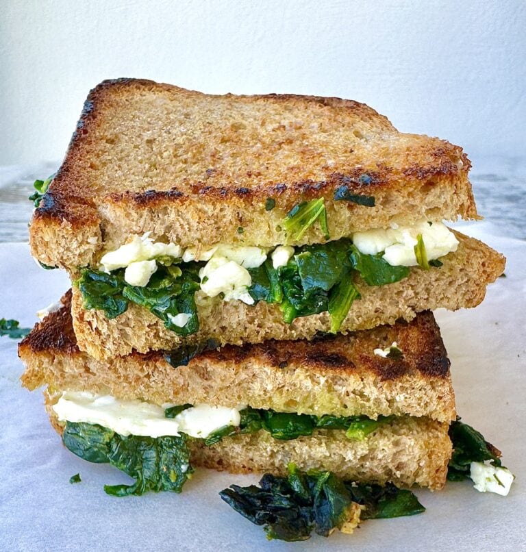 Grilled Feta and Spinach Sandwich