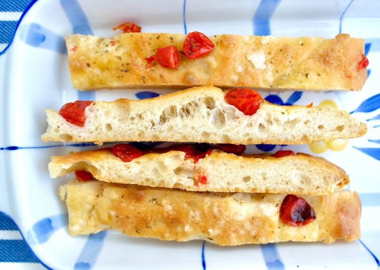 Easy Focaccia Bread with Cherry Tomatoes