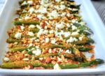 Roasted asparagus with feta and almonds 1